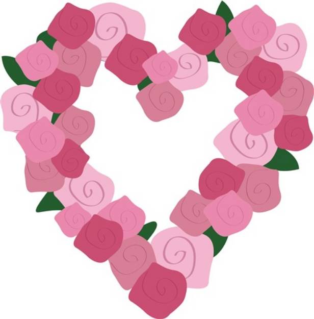 Picture of Rose Wreath SVG File