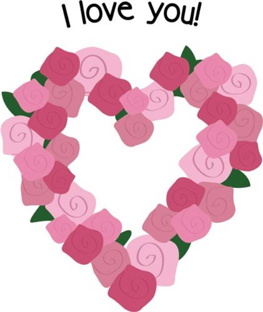 Picture of Love You Wreath SVG File
