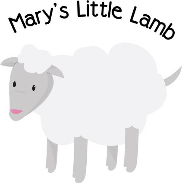 Picture of Marys Little Lamb SVG File