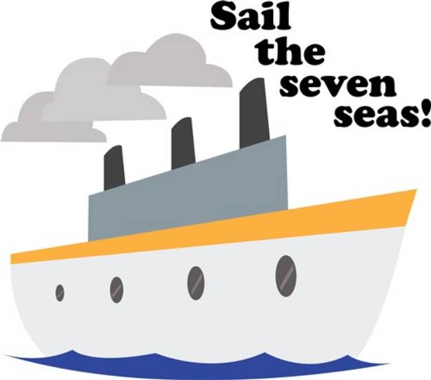 Picture of Sail Seven Seas SVG File