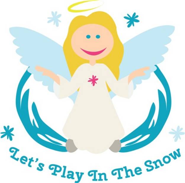 Picture of Snow Play Angel SVG File