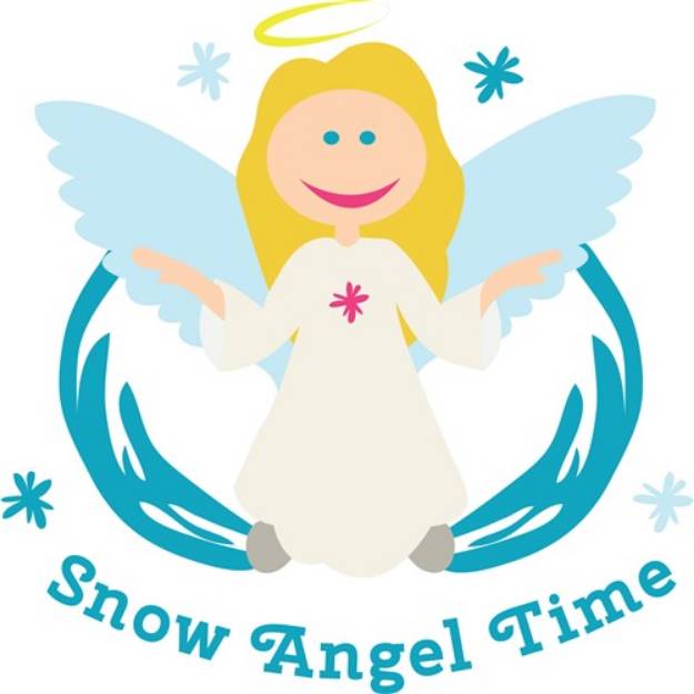 Picture of Snow Angel Time SVG File
