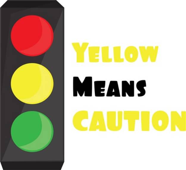 Picture of Yellow Means Caution SVG File