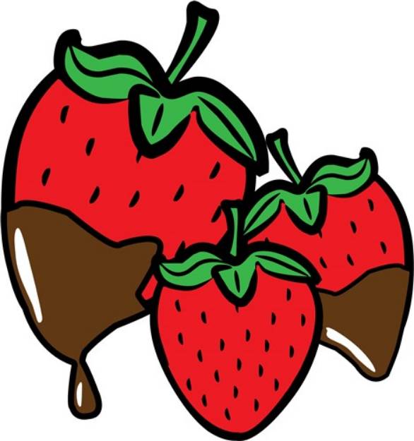 Picture of Chocolate Dip Strawberries SVG File