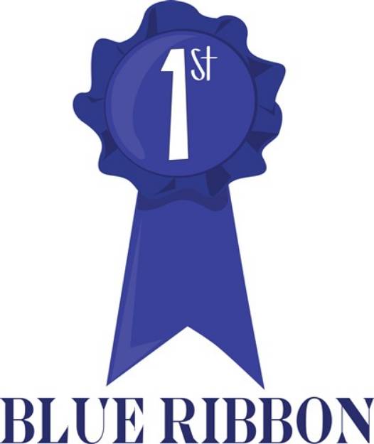 Picture of Blue Ribbon SVG File