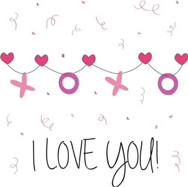 Picture of I Love You Banner SVG File