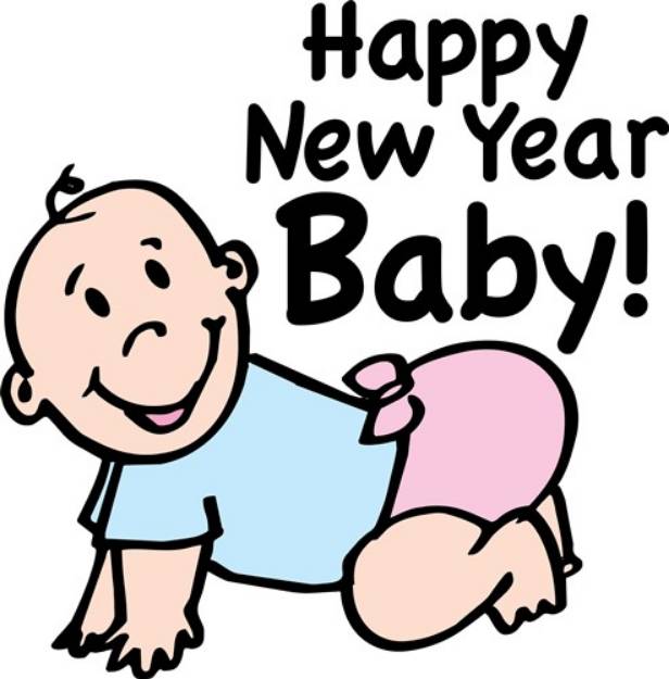 Picture of New Year Baby SVG File