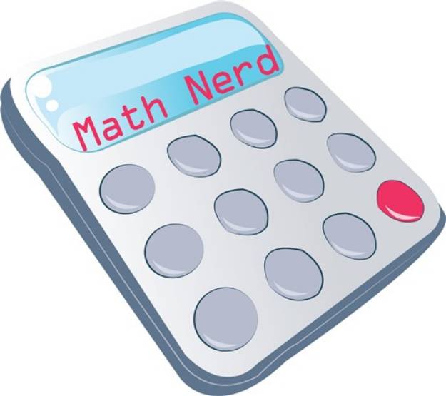 Picture of Math Nerd Calculator SVG File