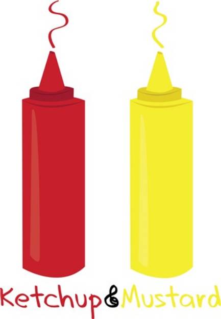 Picture of Ketchup & Mustard SVG File