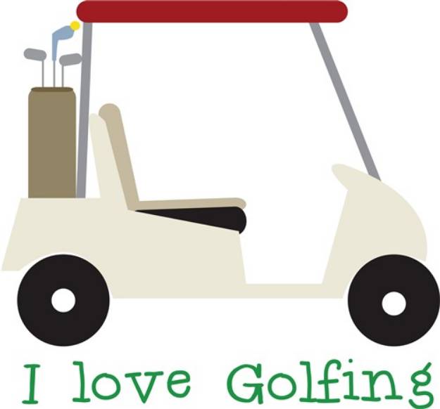 Picture of Love Golfing SVG File