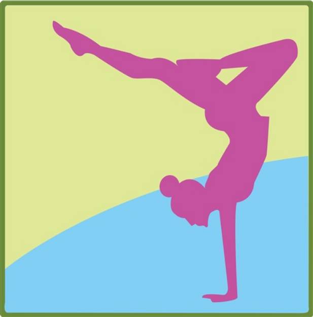 Picture of Gymnast Square SVG File