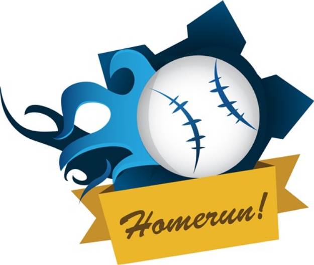 Picture of Baseball Homerun SVG File
