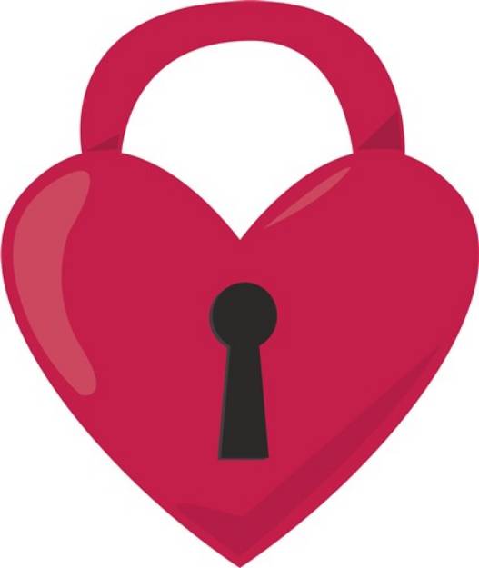 Picture of Heart Padlock SVG File