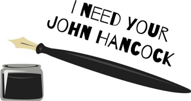 Picture of John Hancock SVG File