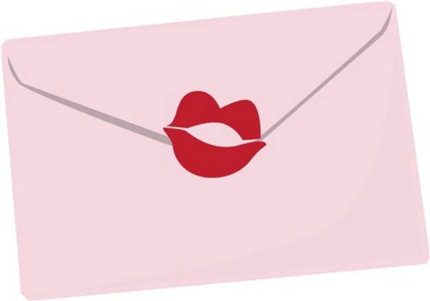 Picture of Kiss Envelope SVG File