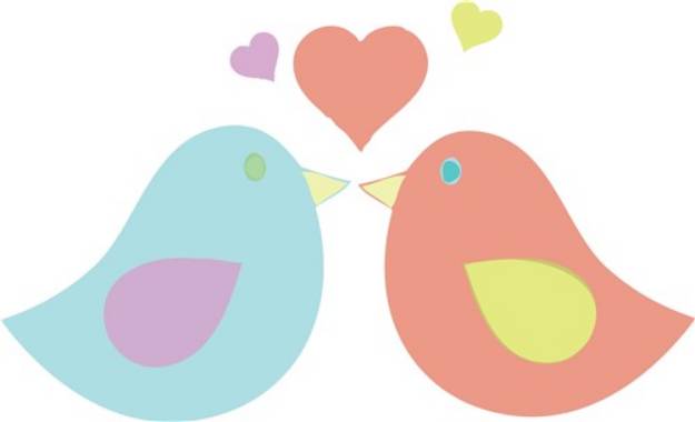 Picture of Kiss Birds SVG File