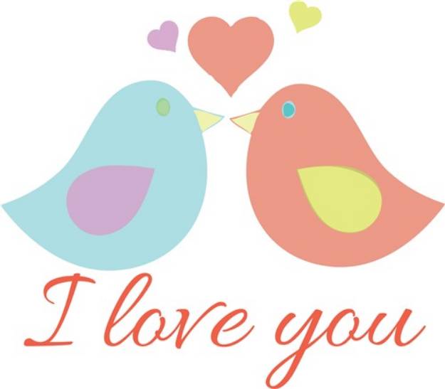 Picture of Love You Birds SVG File