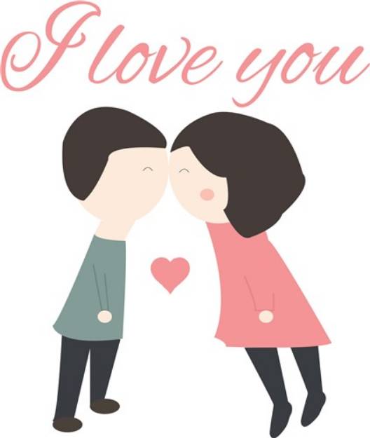 Picture of Love You Kids SVG File