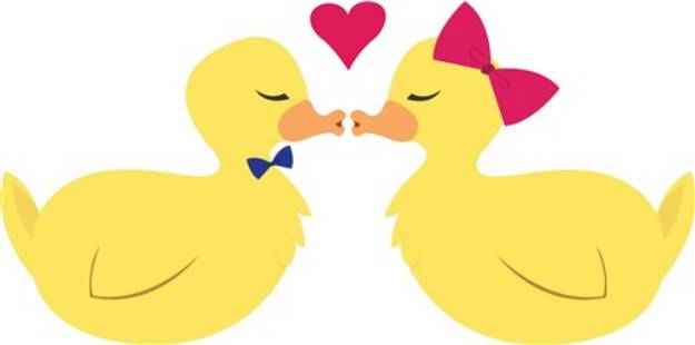 Picture of Kiss Ducks SVG File