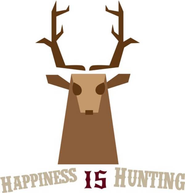 Picture of Happiness Is Hunting SVG File