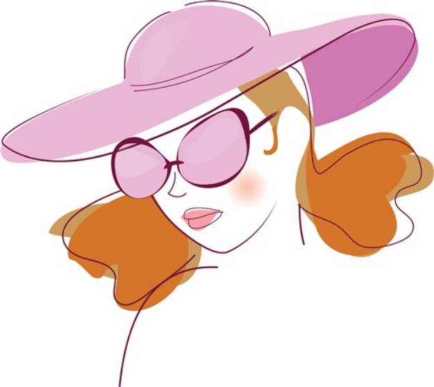 Picture of Woman In Hat SVG File