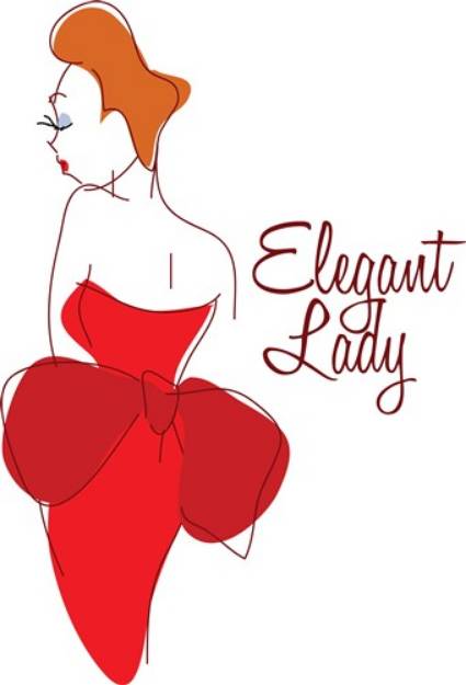 Picture of Elegant Lady SVG File
