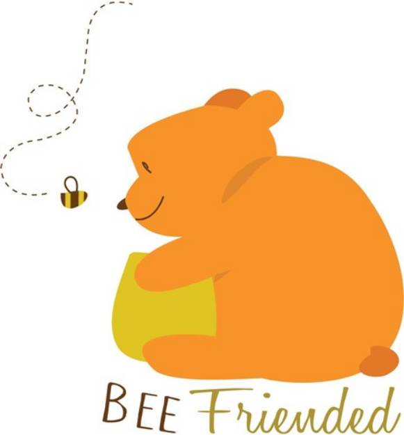 Picture of Bee Friended SVG File