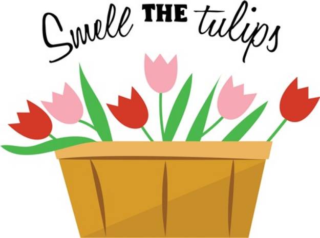 Picture of Smell The Tulips SVG File