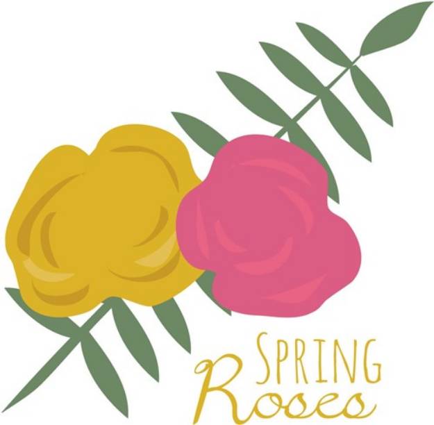 Picture of Spring Roses SVG File