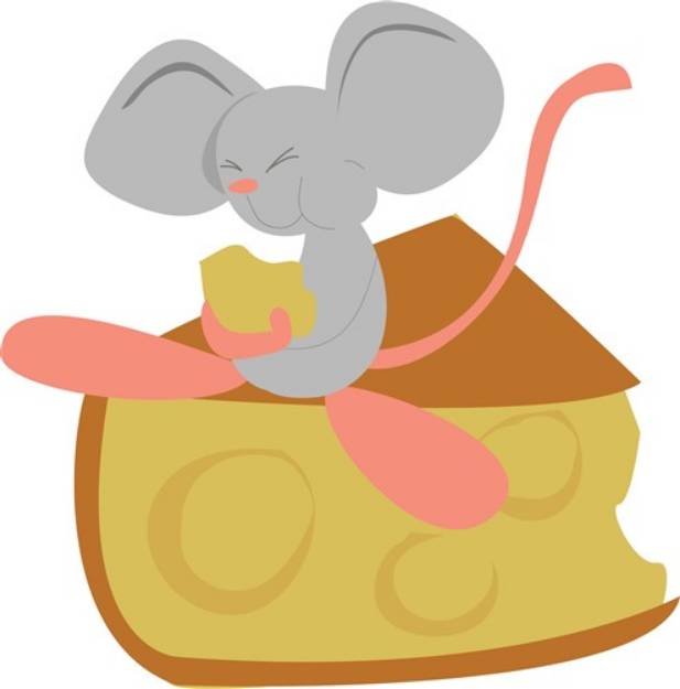 Picture of Mouse & Cheese SVG File