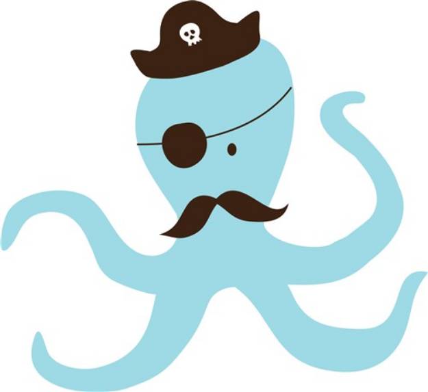 Picture of Octopus Pirate SVG File