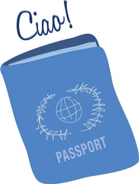 Picture of Ciao Passport SVG File