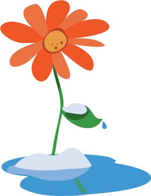 Picture of Snowy Flower SVG File