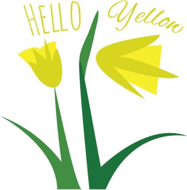 Picture of Hello Yellow SVG File