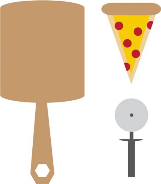 Picture of Pizza Utensils SVG File