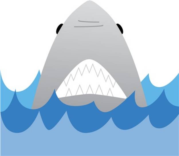 Picture of Shark In Water SVG File