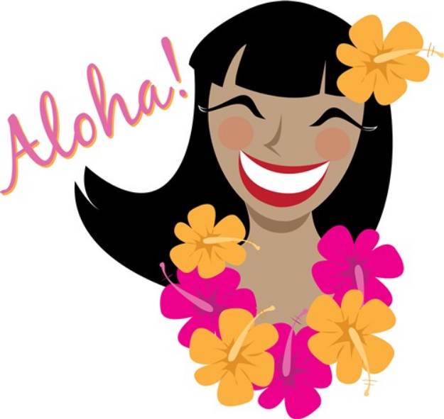 Picture of Aloha Lady SVG File