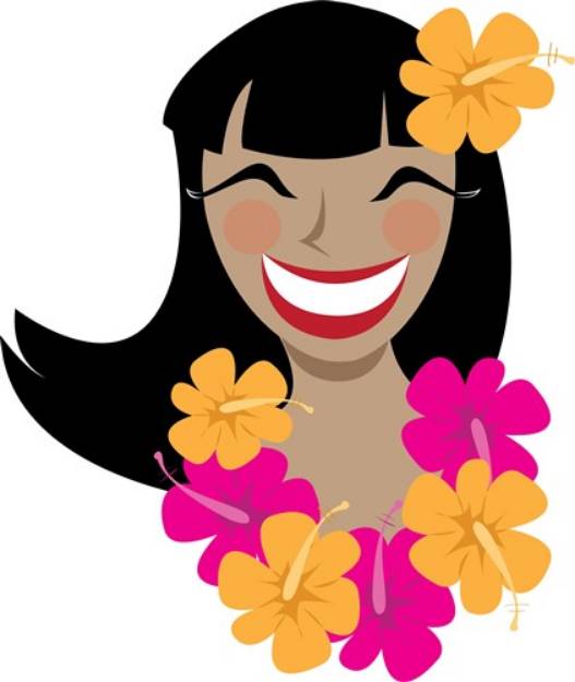 Picture of Hawaiian Girl SVG File