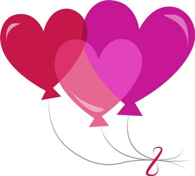 Picture of Valentine Balloons SVG File