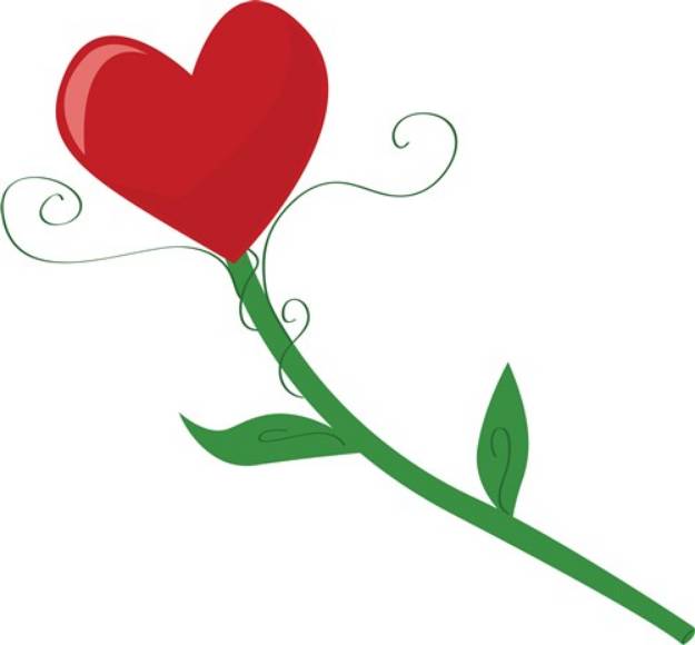Picture of Heart Flower SVG File