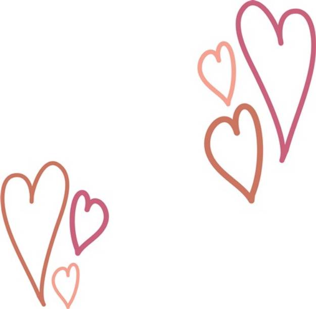 Picture of Valentine Hearts SVG File