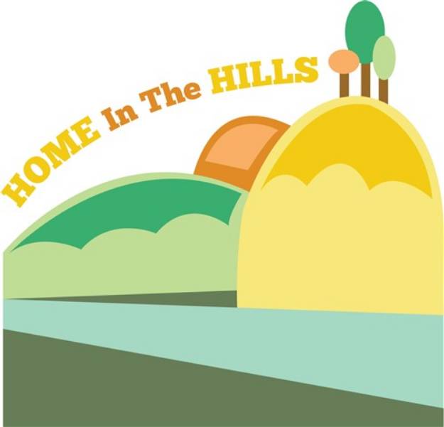 Picture of Home In Hills SVG File