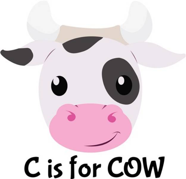 Picture of C For Cow SVG File