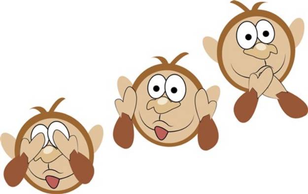 Picture of Silly Monkeys SVG File