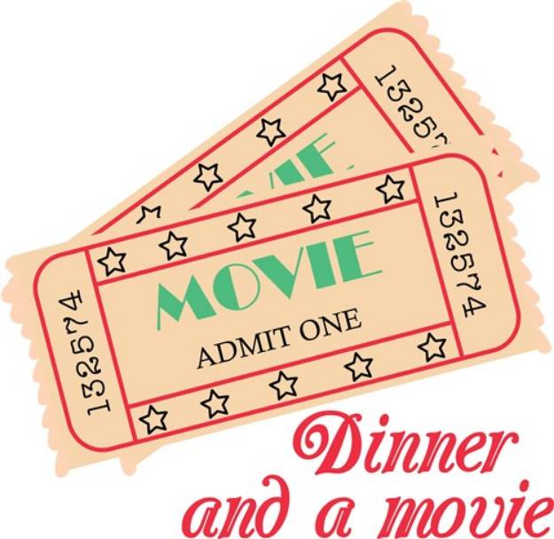 Picture of Dinner & Movie SVG File