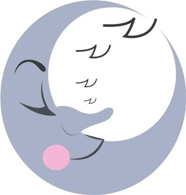 Picture of Sleepy Moon SVG File