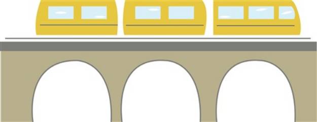 Picture of Train On Bridge SVG File