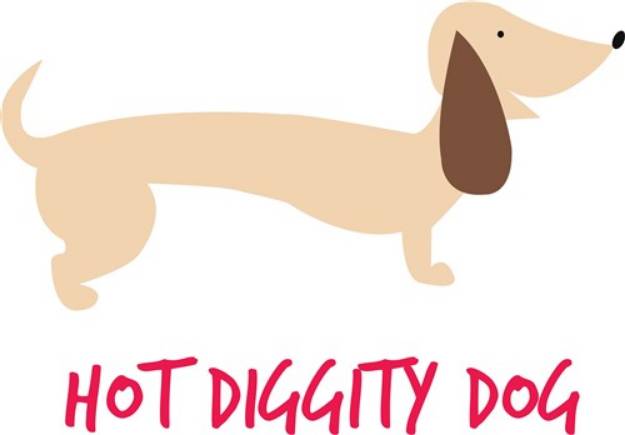 Picture of Hot Diggity Dog SVG File