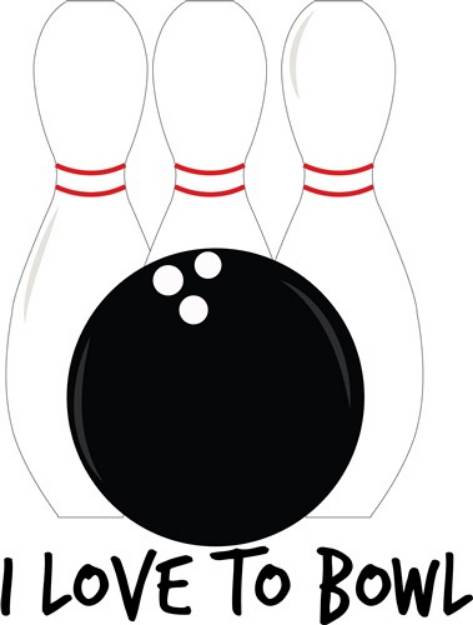 Picture of Love To Bowl SVG File