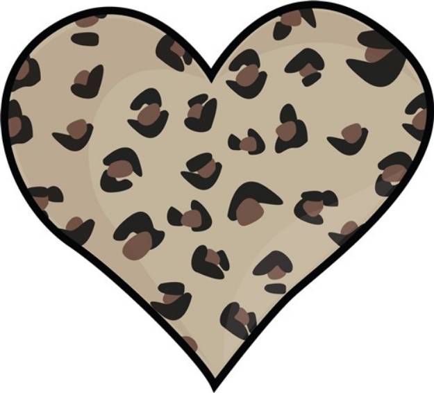 Picture of Leopard Heart SVG File